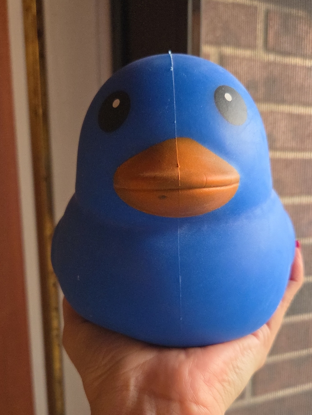 Big Huge Blue Squishy Rubber Duck